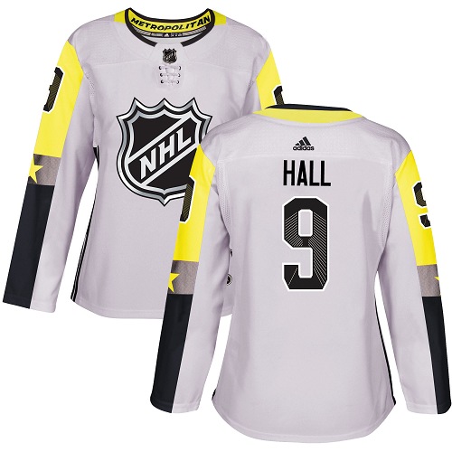 Adidas Devils #9 Taylor Hall Gray 2018 All-Star Metro Division Authentic Women's Stitched NHL Jersey